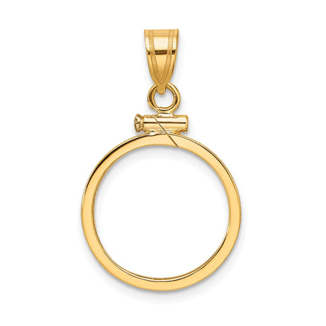 17 mm 10k Yellow Gold coin bezel for 16.5 mm Coin