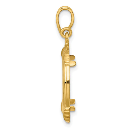 17 mm 14k Yellow Gold coin bezel for 16.5 mm Coin — alternate view