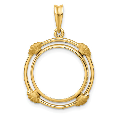 17 mm 14k Yellow Gold coin bezel for 16.5 mm Coin