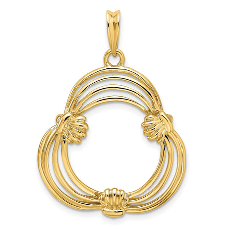 17 mm 14k Yellow Gold coin bezel for 16.5 mm Coin