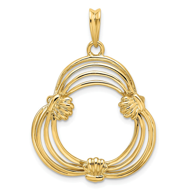 17 mm 14k Yellow Gold coin bezel for 16.5 mm Coin