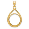 17 mm 10k Yellow Gold coin bezel for 16.5 mm Coin