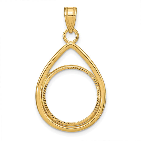 17 mm 10k Yellow Gold coin bezel for 16.5 mm Coin