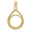 17 mm 14k Yellow Gold coin bezel for 16.5 mm Coin