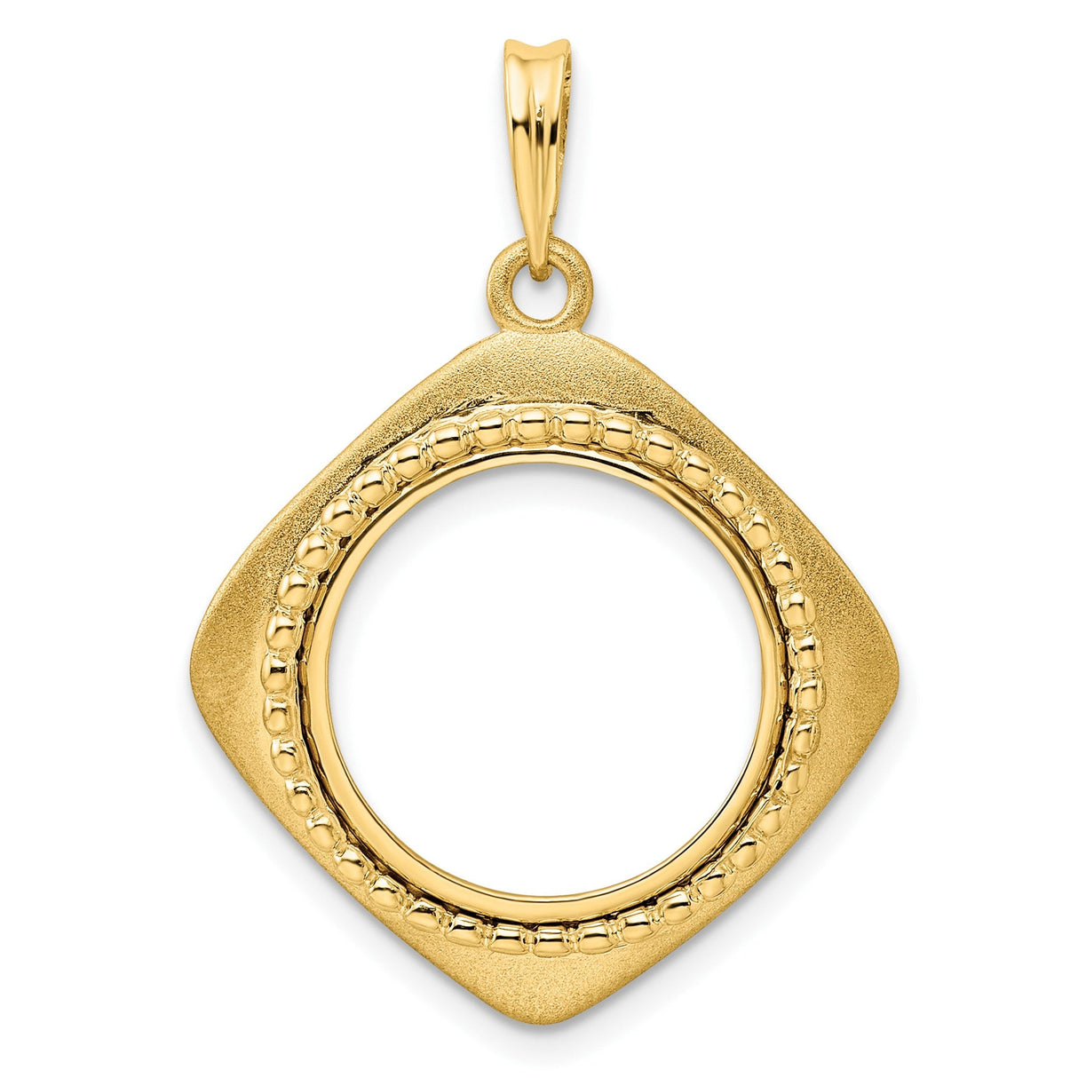 17 mm 14k Yellow Gold coin bezel for 16.5 mm Coin