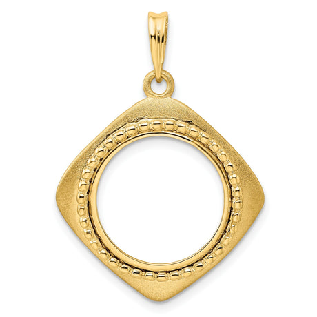17 mm 14k Yellow Gold coin bezel for 16.5 mm Coin