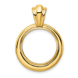 17 mm 14k Yellow Gold coin bezel for 16.5 mm Coin