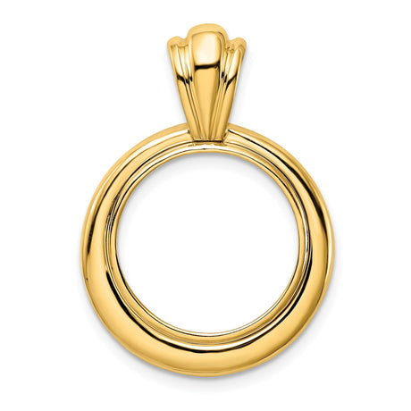 17 mm 14k Yellow Gold coin bezel for 16.5 mm Coin
