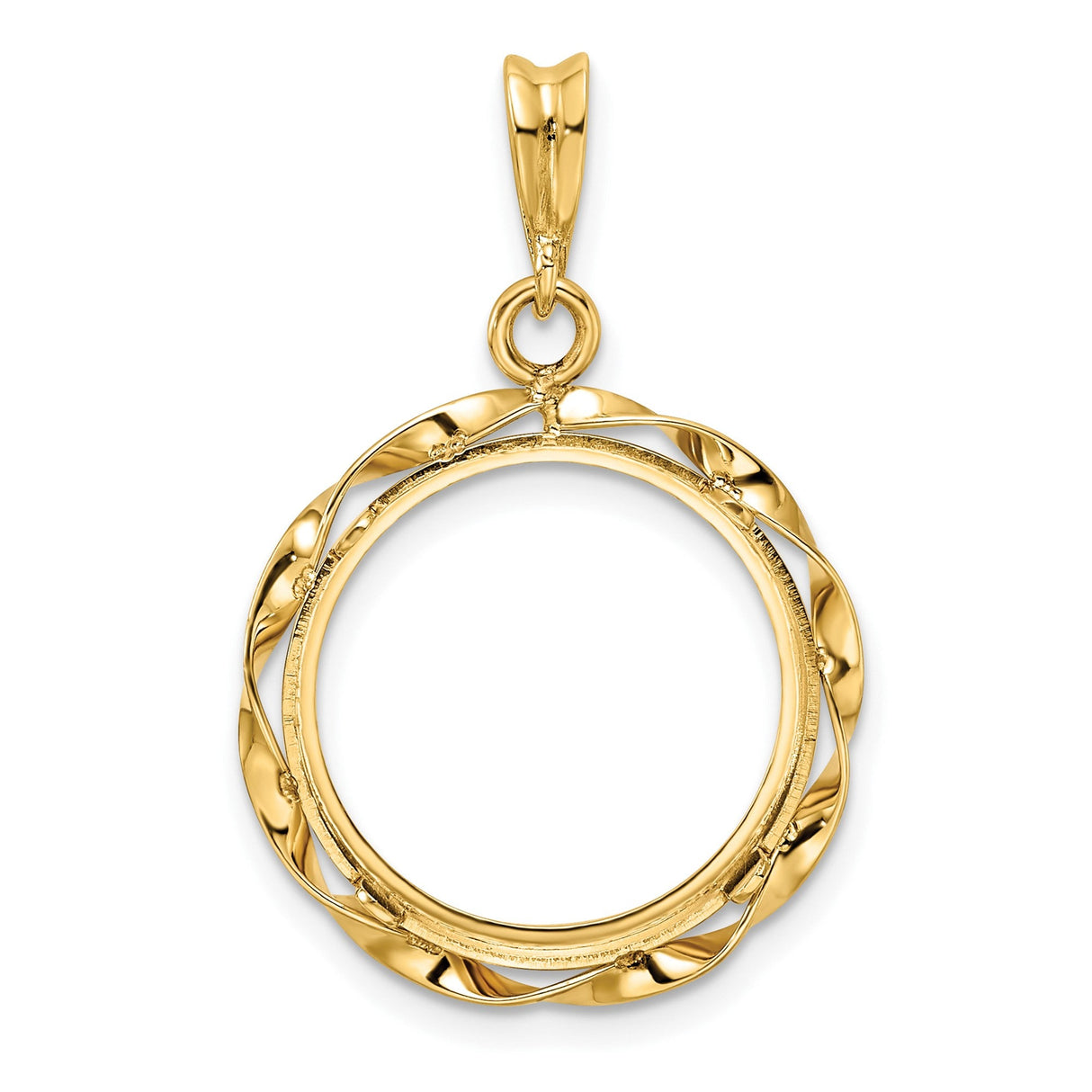 17 mm 14k Yellow Gold coin bezel for 16.5 mm Coin — additional image