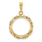 17 mm 14k Yellow Gold coin bezel for 16.5 mm Coin — additional image
