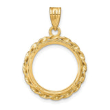17 mm 14k Yellow Gold coin bezel for 16.5 mm Coin — additional image