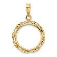 17 mm 14k Yellow Gold coin bezel for 16.5 mm Coin