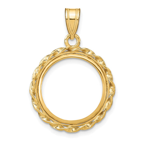 17 mm 14k Yellow Gold coin bezel for 16.5 mm Coin