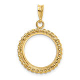 17 mm 14k Yellow Gold coin bezel for 16.5 mm Coin — additional image