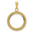 17 mm 14k Yellow Gold coin bezel for 16.5 mm Coin