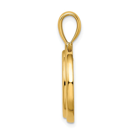 17 mm 14k Yellow Gold coin bezel for 16.5 mm Coin — alternate view
