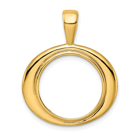 17 mm 14k Yellow Gold coin bezel for 16.5 mm Coin