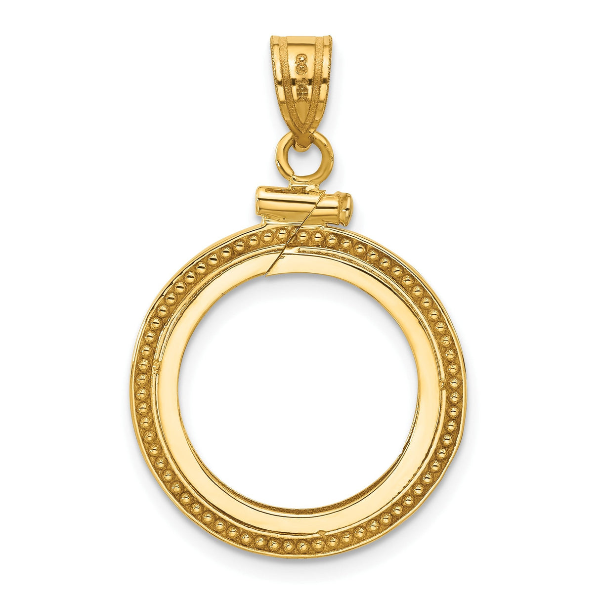 17 mm 14k Yellow Gold coin bezel for 16.5 mm Coin — additional image