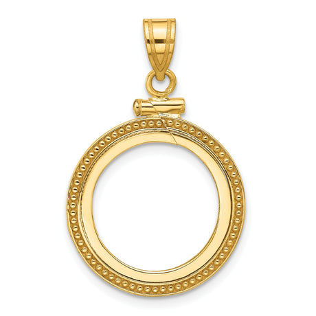 17 mm 14k Yellow Gold coin bezel for 16.5 mm Coin