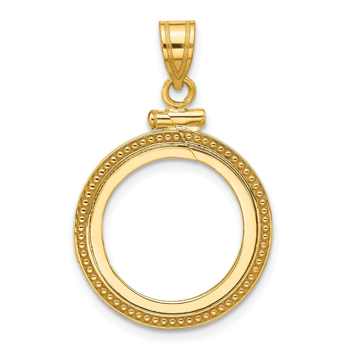 17 mm 10k Yellow Gold coin bezel for 16.5 mm Coin