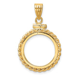 17 mm 14k Yellow Gold coin bezel for 16.5 mm Coin — additional image