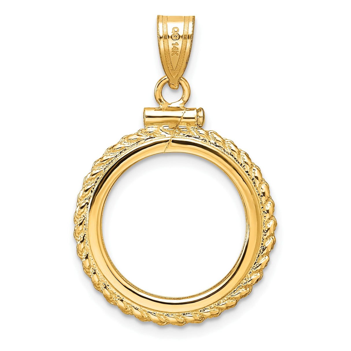 17 mm 14k Yellow Gold coin bezel for 16.5 mm Coin — additional image