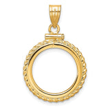 17 mm 14k Yellow Gold coin bezel for 16.5 mm Coin — additional image