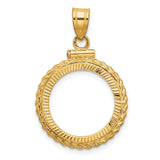 17 mm 14k Yellow Gold coin bezel for 16.5 mm Coin