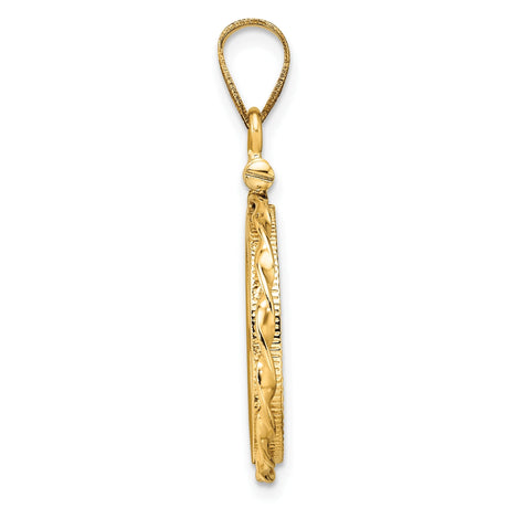 17 mm 14k Yellow Gold coin bezel for 16.5 mm Coin — alternate view
