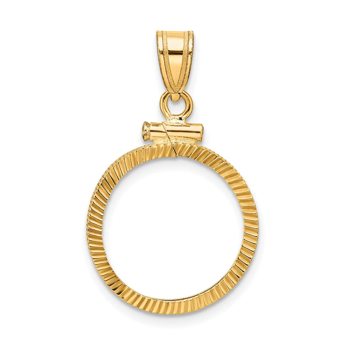 17 mm 14k Yellow Gold coin bezel for 16.5 mm Coin