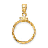 17 mm 14k Yellow Gold coin bezel for 16.5 mm Coin