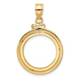 17 mm 14k Yellow Gold coin bezel for 16.5 mm Coin