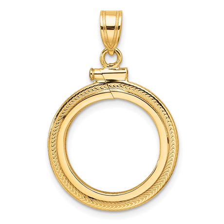 17 mm 14k Yellow Gold coin bezel for 16.5 mm Coin