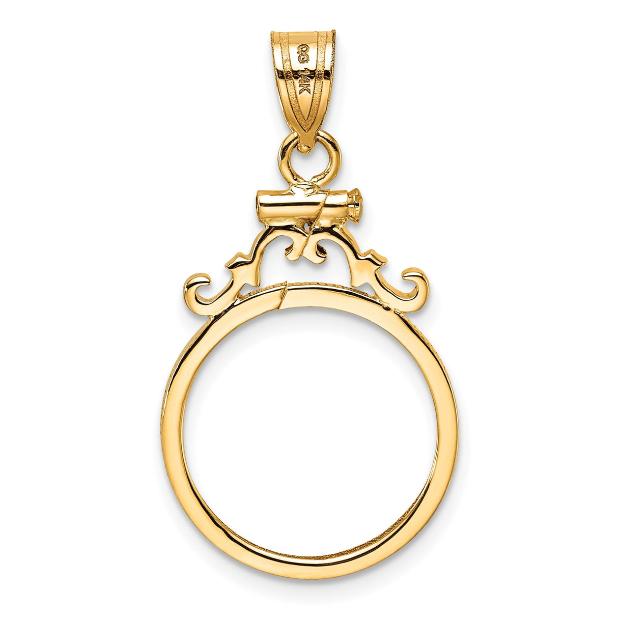 17 mm 14k Yellow Gold coin bezel for 16.5 mm Coin — additional image