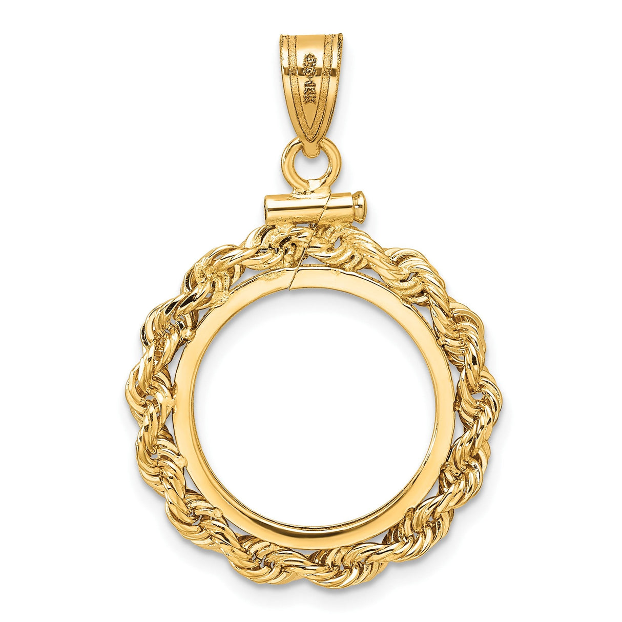 17 mm 14k Yellow Gold coin bezel for 16.5 mm Coin — additional image