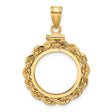 17 mm 14k Yellow Gold coin bezel for 16.5 mm Coin