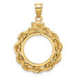 17 mm 14k Yellow Gold coin bezel for 16.5 mm Coin