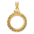 17 mm 10k Yellow Gold coin bezel for 16.5 mm Coin