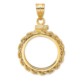 17 mm 14k Yellow Gold coin bezel for 16.5 mm Coin — additional image