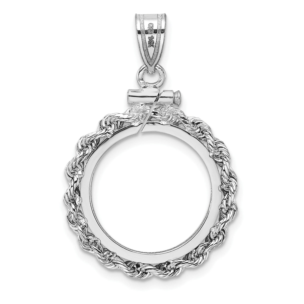 17 mm 14k White Gold coin bezel for 16.5 mm Coin — additional image