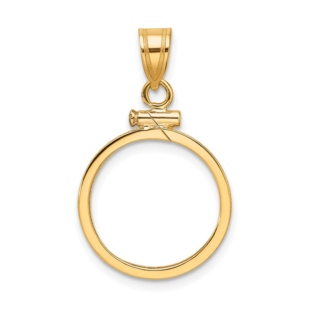 17 mm 14k Yellow Gold coin bezel for 16.5 mm Coin