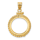 17 mm 10k Yellow Gold coin bezel for 16.5 mm Coin — additional image