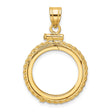 17 mm 10k Yellow Gold coin bezel for 16.5 mm Coin