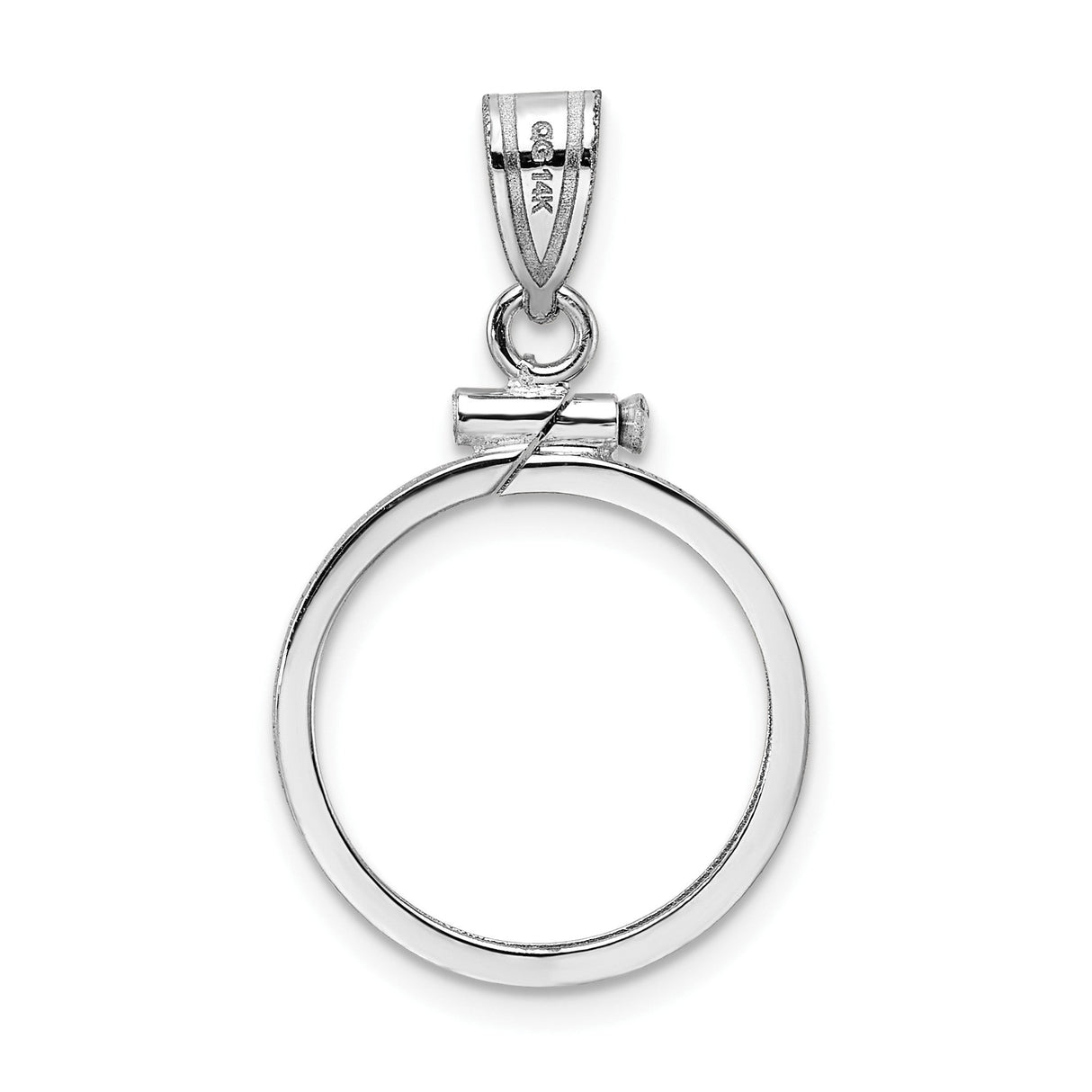 17 mm 14k White Gold coin bezel for 16.5 mm Coin — additional image