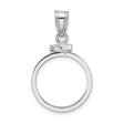 17 mm 14k White Gold coin bezel for 16.5 mm Coin