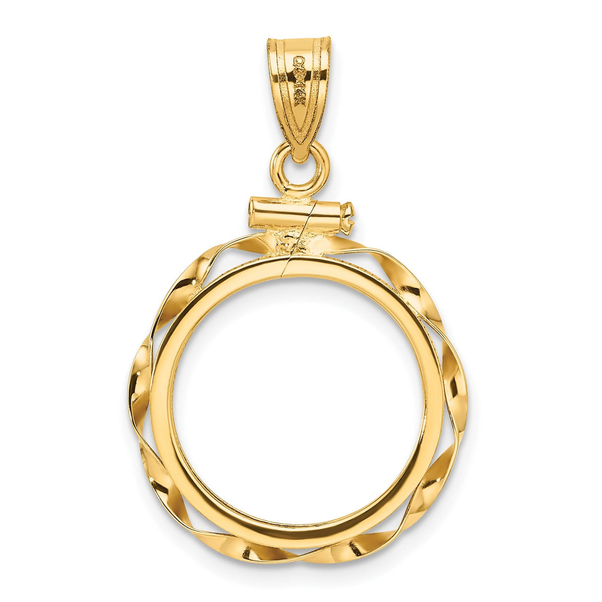 17 mm 10k Yellow Gold coin bezel for 16.5 mm Coin — additional image