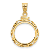 17 mm 14k Yellow Gold coin bezel for 16.5 mm Coin — additional image