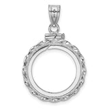 17 mm 14k White Gold coin bezel for 16.5 mm Coin — additional image