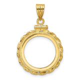 17 mm 14k Yellow Gold coin bezel for 16.5 mm Coin — additional image