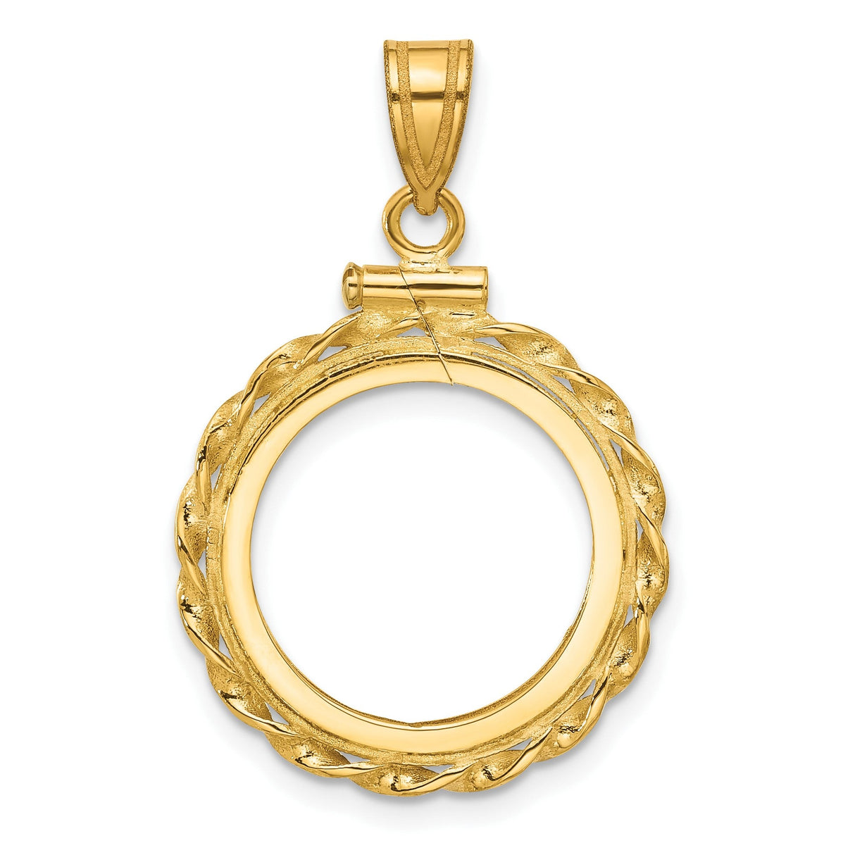 17 mm 14k Yellow Gold coin bezel for 16.5 mm Coin